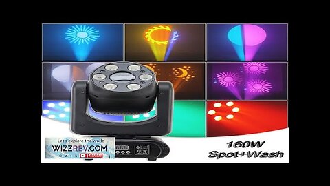 YUER 160W LED Spot With RGBW Wash Strobe Effect Moving Head Gobo Review