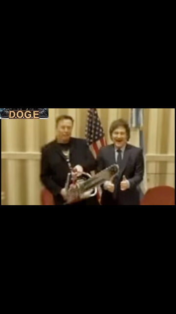 Argentine President gave an electric chain saw to Elon Musk
