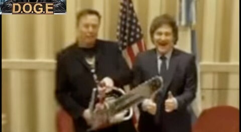 Argentine President gave an electric chain saw to Elon Musk