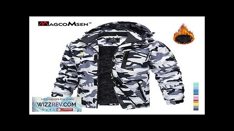 MAGCOMSEN Fleece Ski Jacket Men's Hooded Waterproof Thermal Thick Warm Camo Parka Review