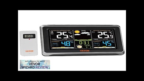 VEVOR Weather Station Indoor Outdoor 7.5 in Large Color Display Wireless Digital Review