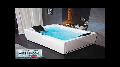 Homary 71" Acrylic Whirlpool Bathtub 2 Person Whirlpool Tub 3 Sided Apron Review