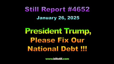 President Trump, Please Fix Our National Debt !!!, 4652