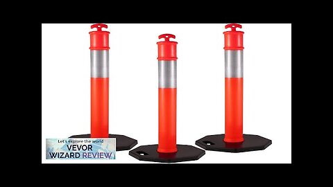 VEVOR 3Pack Traffic Delineator Posts 44 Inch Height Orange Delineator Cones Review