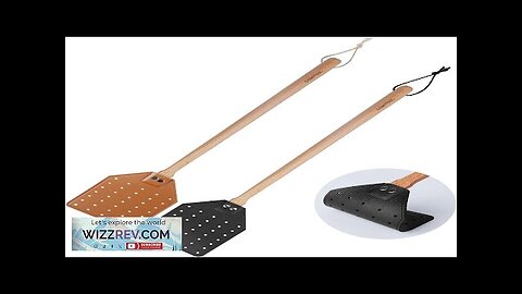 2 Pack Sturdy Leather Fly Swatter for Indoors (19.7”)Long Handle Heavy Review