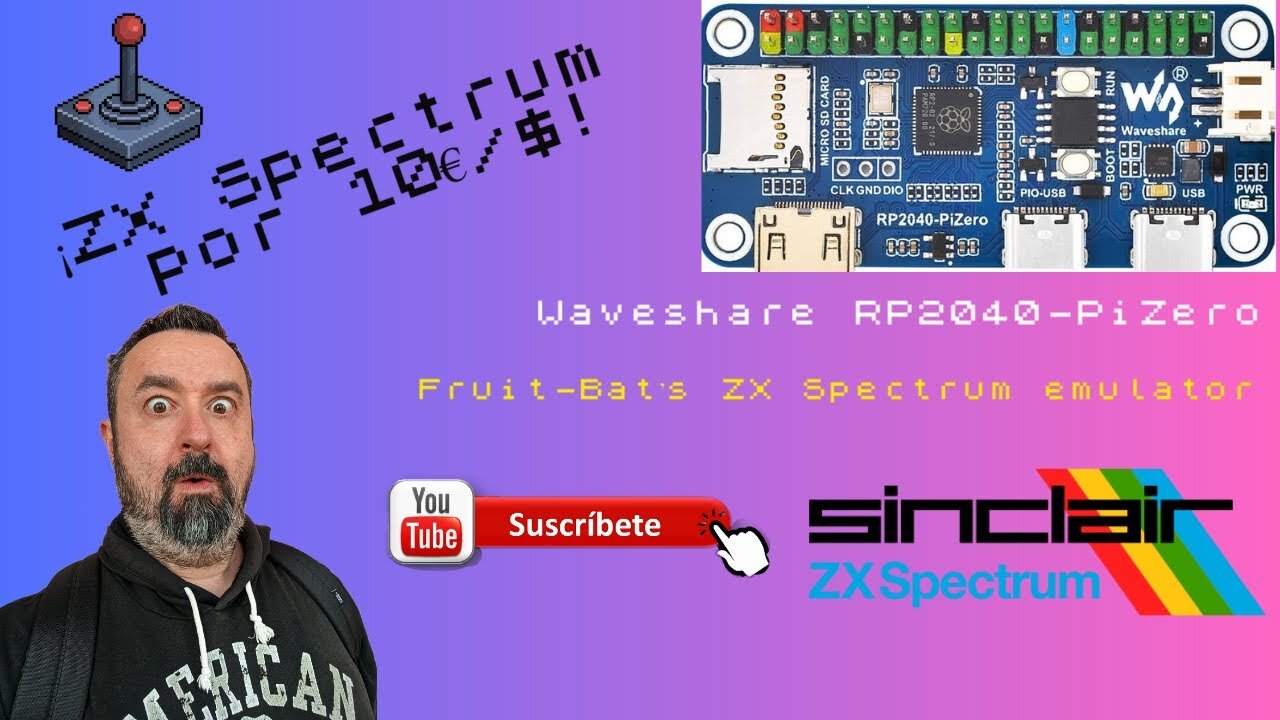 🕹️ Emula un ZX Spectrum en RP2040-PiZero por 10€ | ¡Juega como en los 80! 🔥