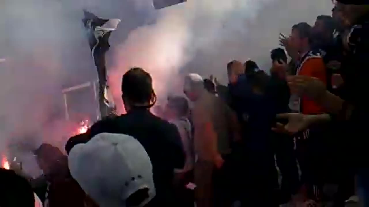 OFI Crete vs Panathinaikos madness in the stands (throwback 2010)