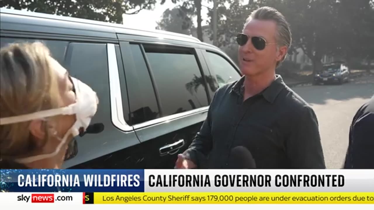 California wildfires: Angry resident challenges California governor over disaster response