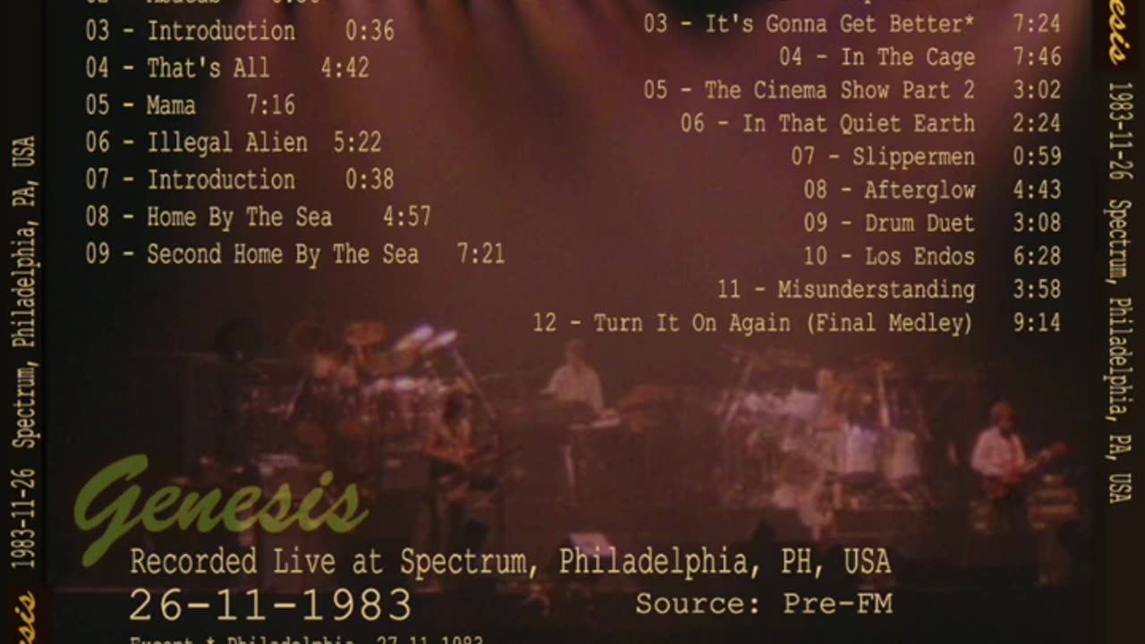 Genesis - Live - 1983.11.26 - Philadelphia