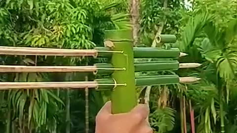 Bamboo Creations with 3 arrow #bamboo #Slingshots #DIY