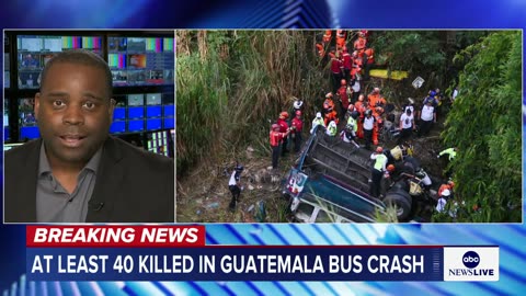 At least 40 dead in Guatemala bus crash