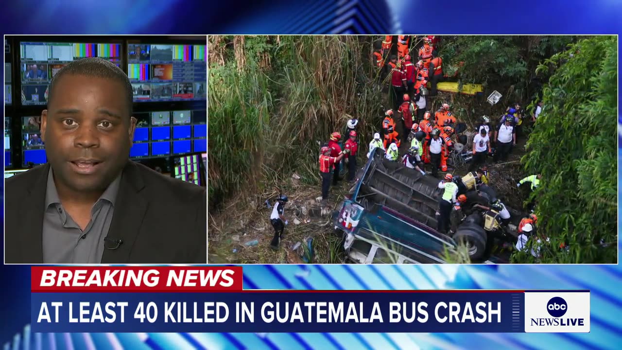 At least 40 dead in Guatemala bus crash