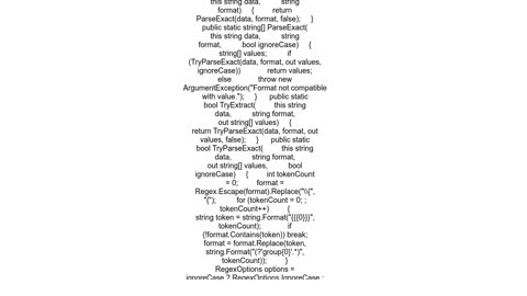 Parsing formatted string