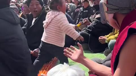 "Monk's Strange Mask Terrifies Children"