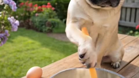 Pug Bakes Cookies