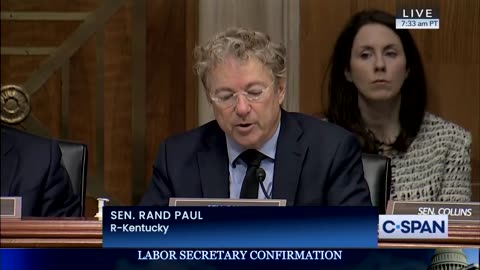 Senator Rand Paul Questions Trump Labor Nomineee Lori Chavez-DeRemer