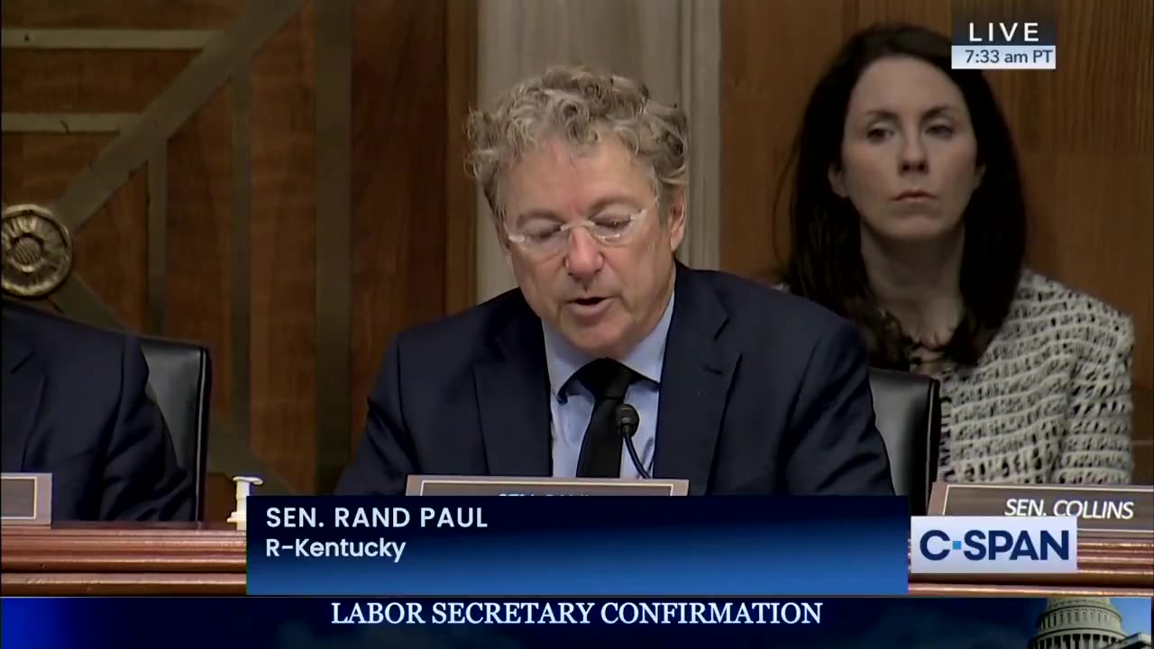 Senator Rand Paul Questions Trump Labor Nomineee Lori Chavez-DeRemer
