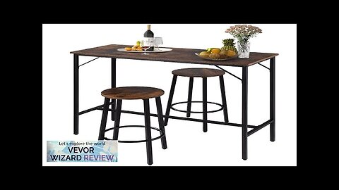 VEVOR Bar Table and Chairs Set 39" Pub Table Set with 2 Review