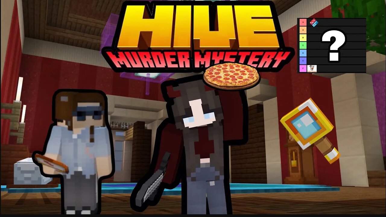 Ranking Pizza Chains While Playing Murder Mystery 🍕 Minecraft - The Hive