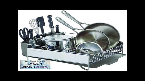 KitchenAid Large CapacityFull Size Rust Resistan Dish Rack with Self Draining Angled Review