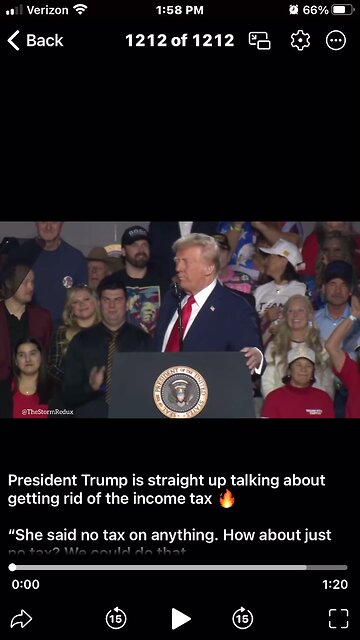 President Trump is straight up talking about getting rid of the income tax 🔥 “She said no tax