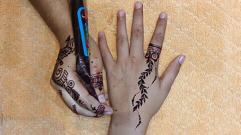 Latest Intricate checks Front Hand Mehndi Design