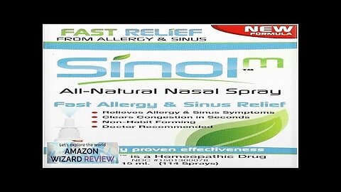 SinolM All-Natural Nasal Spray Fast Allergy & Sinus Relief 15 ml Review