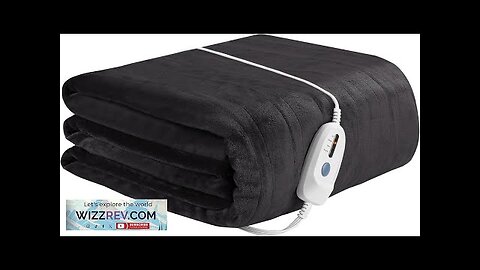 Electric Blanket Heated 72"x84" Full Size Flannel Heated Blanket with 4 Heating Review