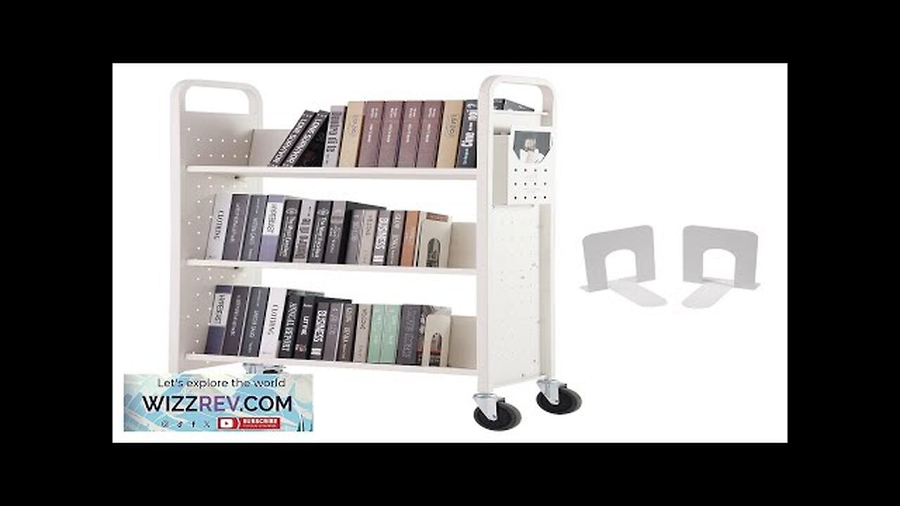 VEVOR Book Cart 330 lbs Library Cart 31.1" x 15.2" x 49.2" Review