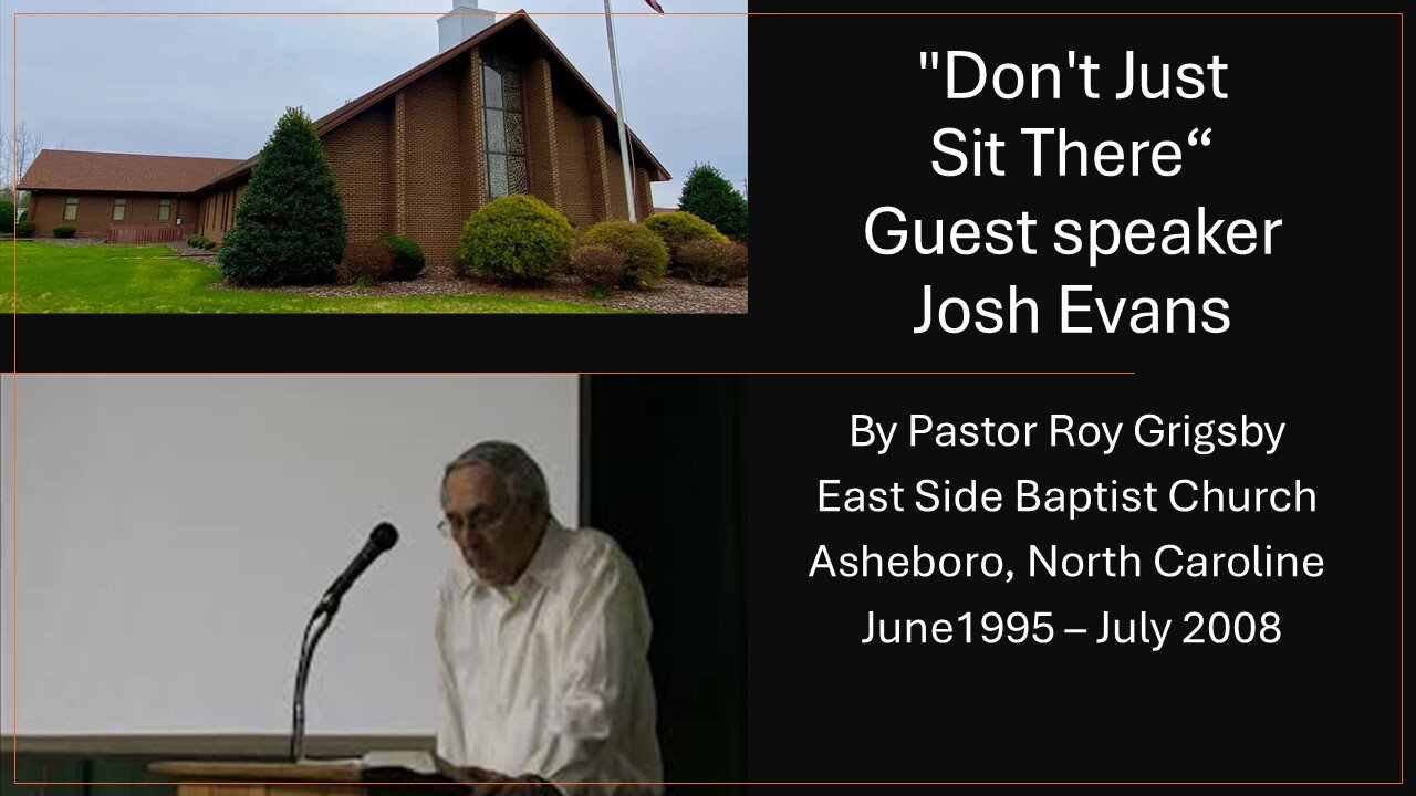 "Don’t Just Sit There" by unknow guest speaker Josh Evans