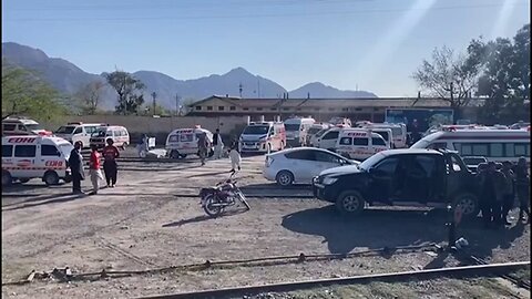 Bodies of victims of deadly train attack in Pakistan arrive at nearest railway station