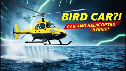 A hybrid of an amphibious car and a helicopter.