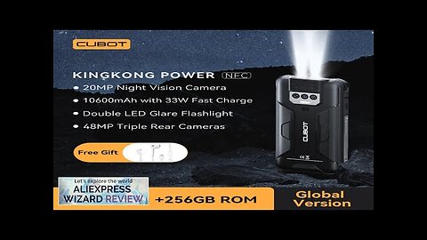 Cubot KingKong Power Waterproof Rugged Smartphone Android 13 8GB+256GB 10600mAh 33W Fast Review