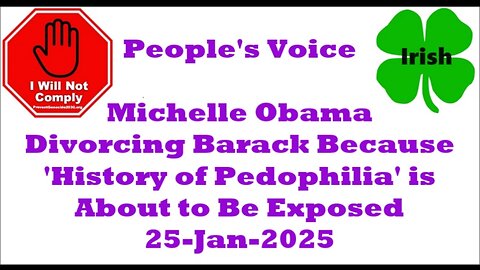 Michelle Obama Divorcing Barack Because 'History of Pedophilia' is About to Be Exposed 25-Jan-2025