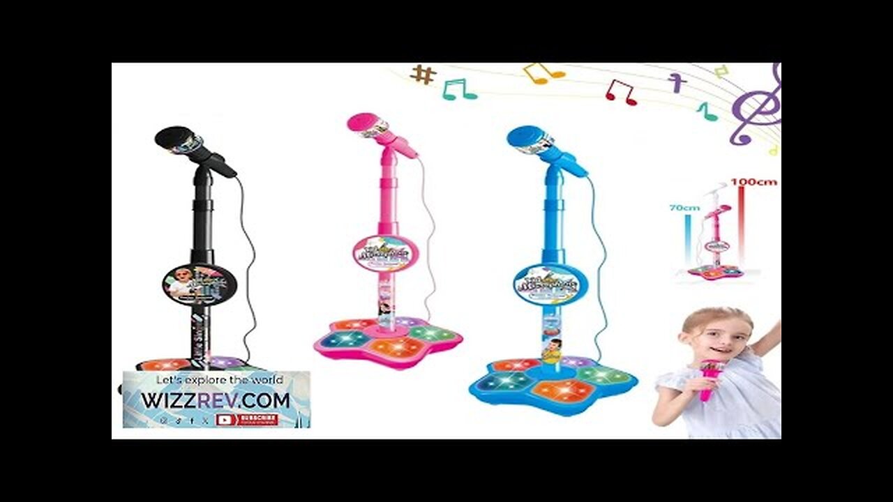 Kids Microphone with Stand Karaoke Song Music Instrument Toys Brain-Training Educational Toy Review