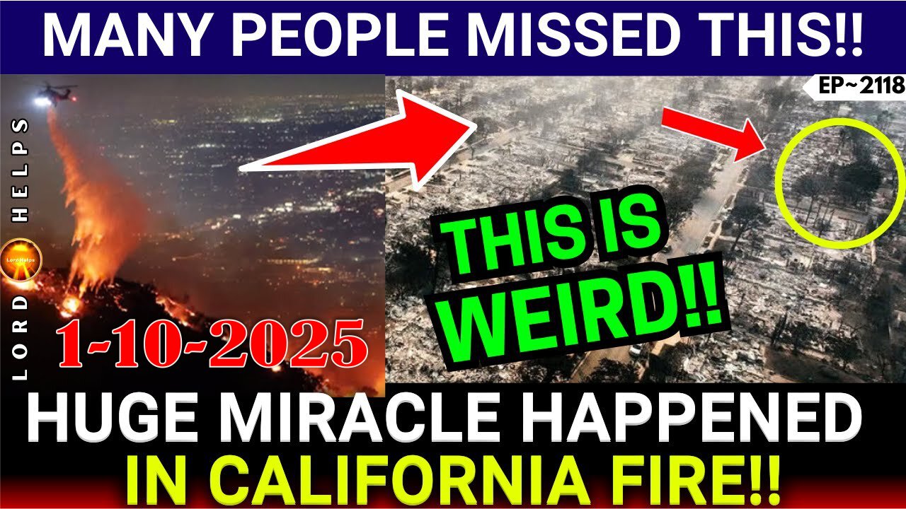 HUGE MIRACLE CAUGHT ON DRONE CAMERA IN LA FIRE! - Prophetic Word Today! - 1/10/25