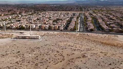 Graffiti Las Vegas Drone Video Aerial Nevada Mountains Edge Community