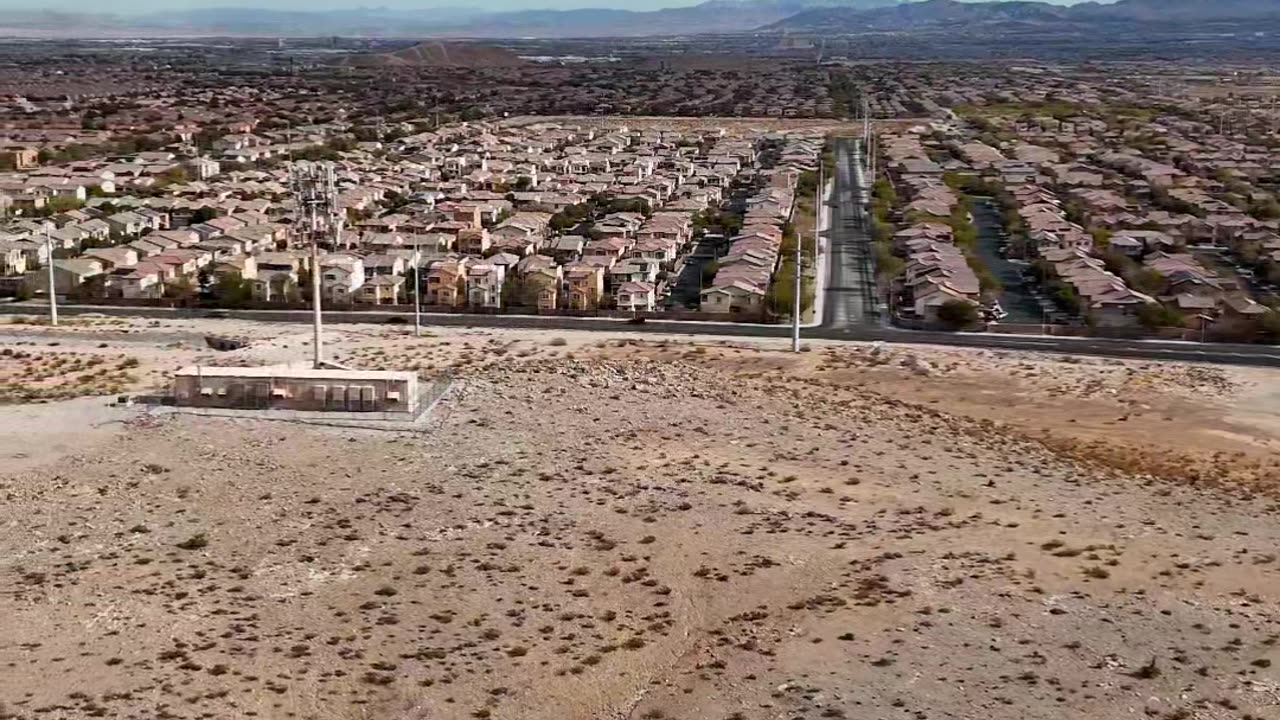 Graffiti Las Vegas Drone Video Aerial Nevada Mountains Edge Community