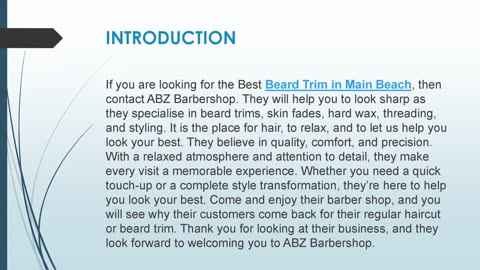 Best Beard Trim in Main Beach