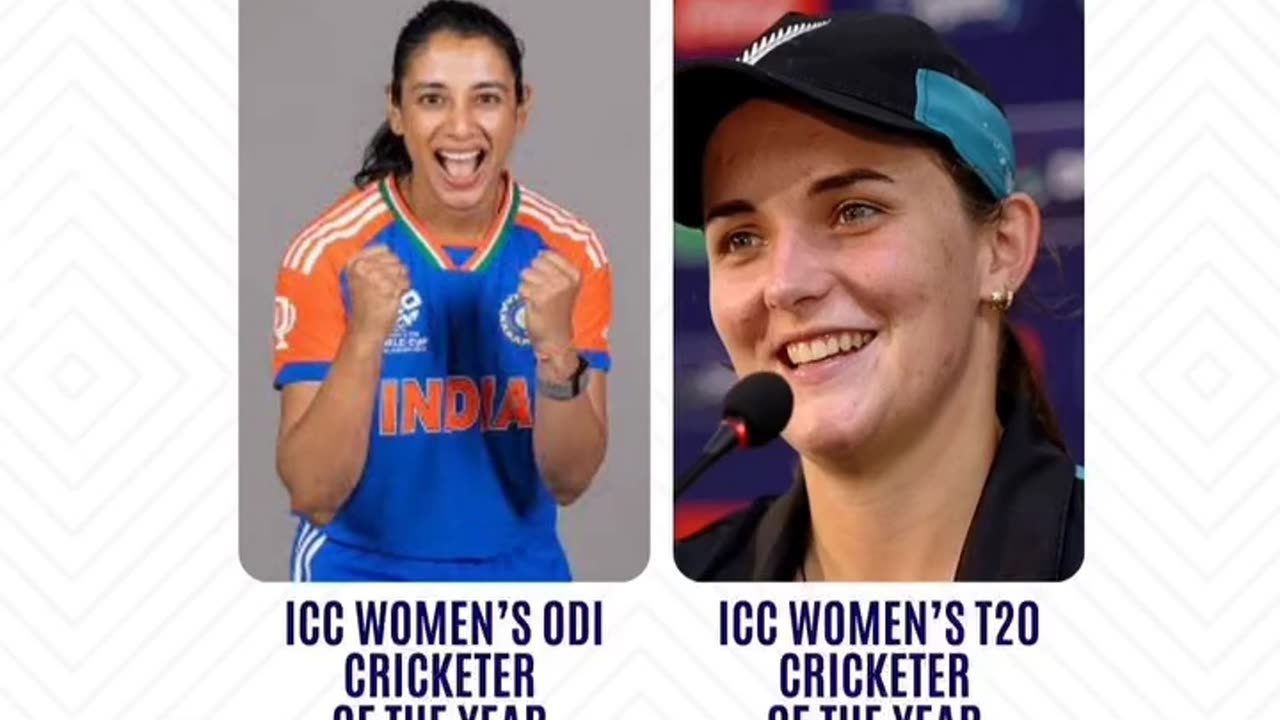 Congrats to Smriti Mandhana for being awarded the "ICC Women's ODI Cricketer Of The Year 2025" Award