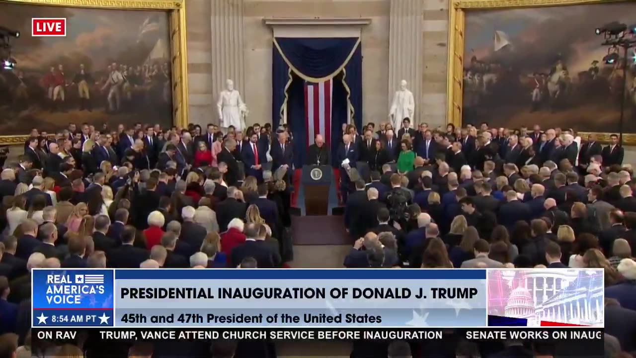 ARCHBISHOP TIMOTHY DOLAN GIVES PRAYER AT INAUGURATION