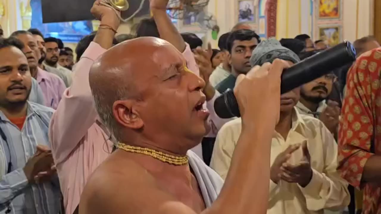 Temple kirtan at Iskcon mandir, India January 2025