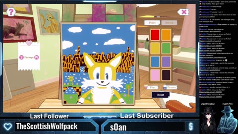 AI2U Painting - Miles "Tails" Prowler In Green Hill Zone 