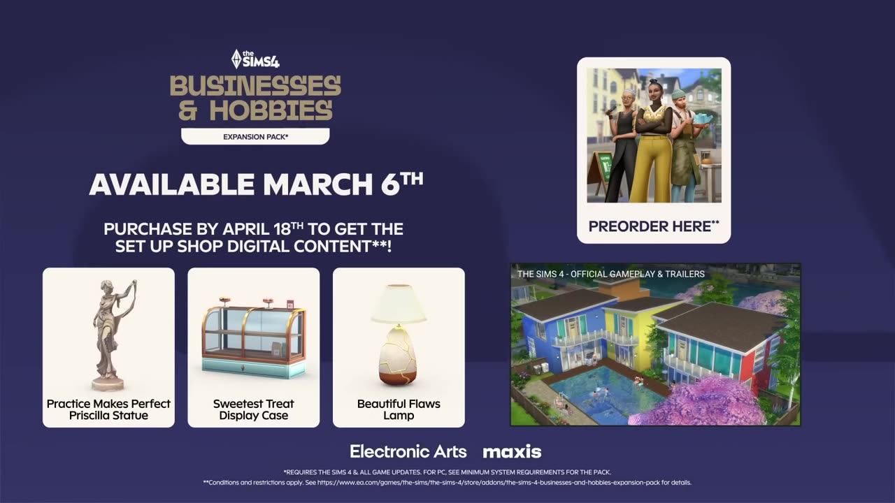 The Sims 4： Businesses & Hobbies Expansion Pack - Official Reveal Trailer