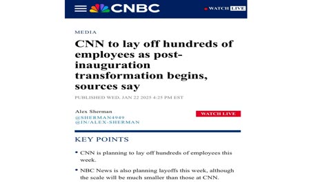 CNN and NBC News announce layoffs in the new Trump era.