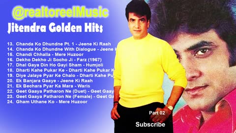 Jeetendra Bollywood Songs Part 2: Timeless Classics on @RealToReelMusic