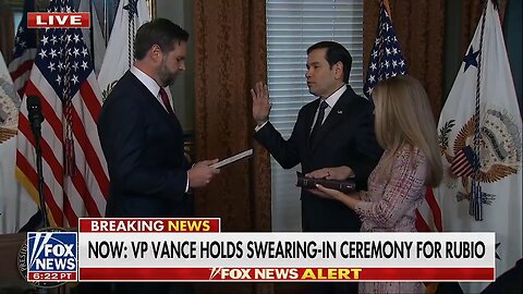 VP VANCE HOLDS SWEARING IN CEREMONY FOR RUBIO