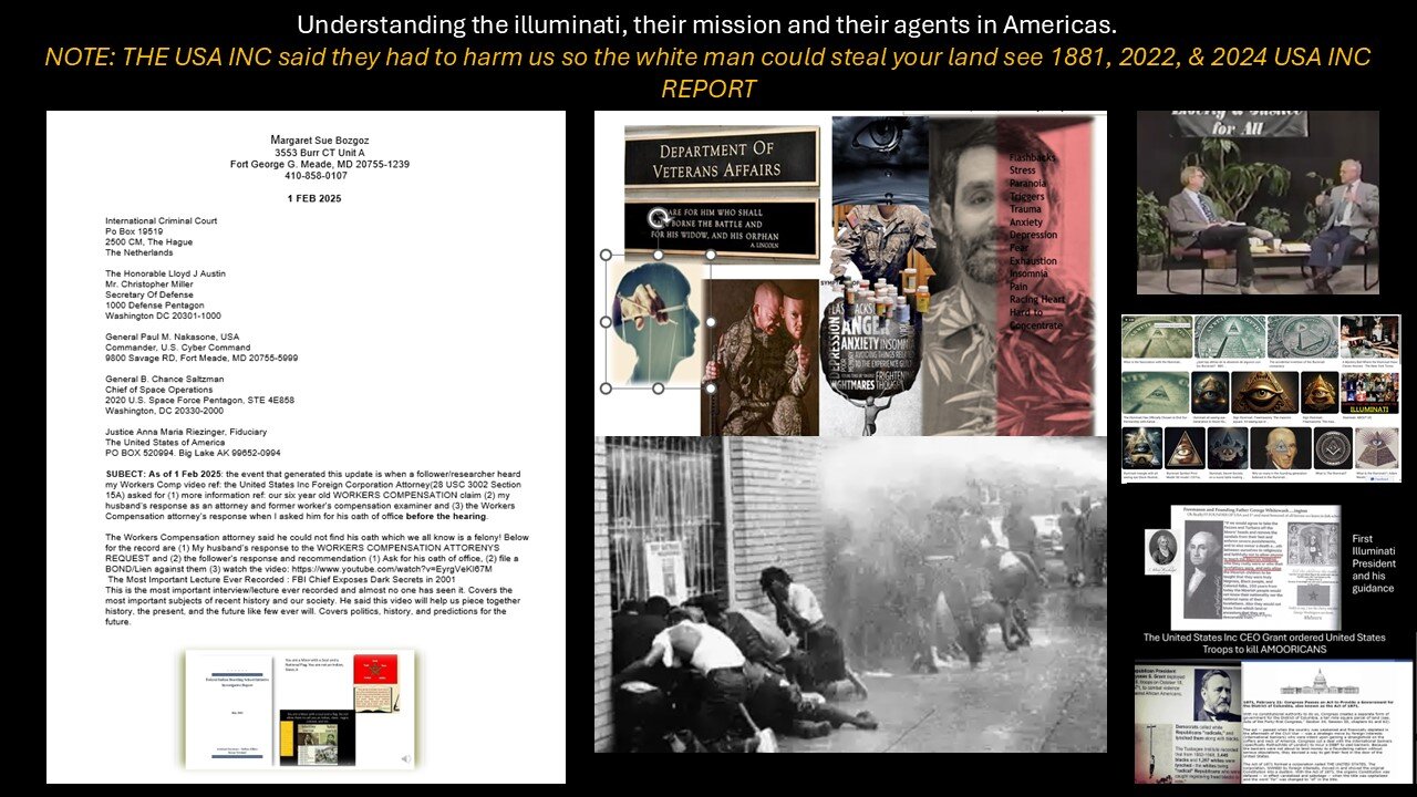 Understanding the illuminati (USA INC/DOD), their mission & their Agents in Americas today!