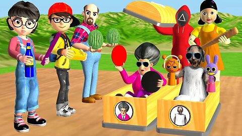 🎮 Scary Teacher 3D vs Squid Game 3 | Watermelon, Gold Bar & Sprunki 5 Times Challenge! 🍉💰🔥