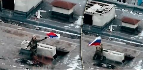 Russian invading army planted Russian flag in Kurakhov city where fierce fighting is underway